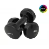 Tunturi Mancuernas de vinilo 5,0 kg (set de 2) negras - núcleo de hierro fundido, agarre ergonómico antideslizante
