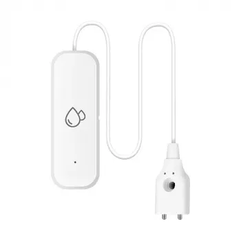 Detector de agua WiFi TUYA HS085179 con alarma de 85 dB, a pilas, compatible con Alexa y Google Assistant