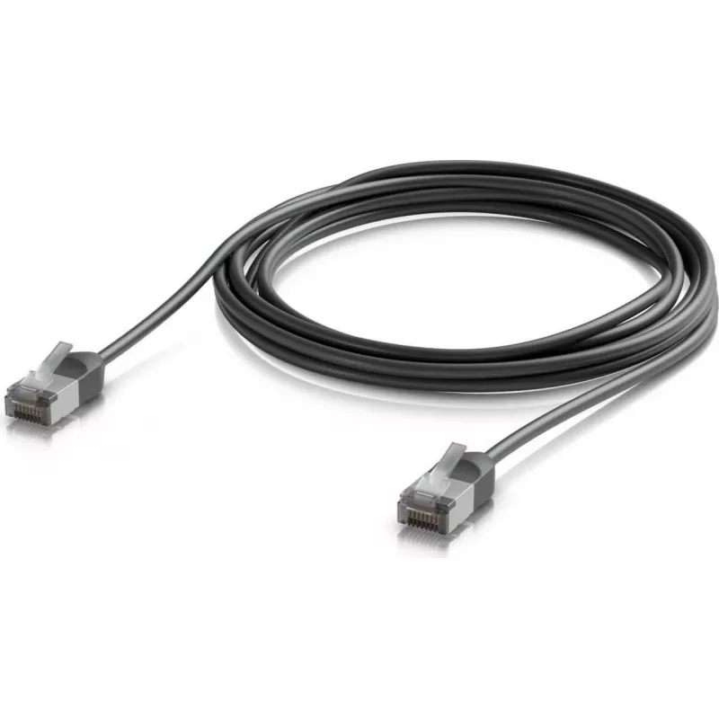 UBIQUITI UACC-CABLE-PATCH-OUTDOOR-C6A-3M-BK Cable de conexión Cat6a blindado ultrafino para exteriores (3 m, negro)