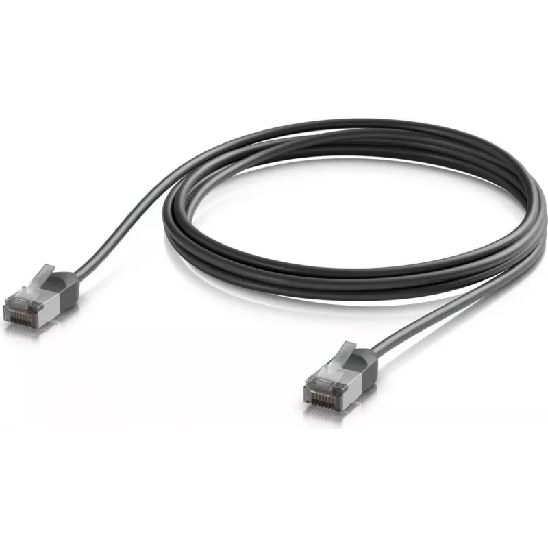 Ubiquiti UniFi Premium Cable de conexión para exteriores, Cat6A, 2 m, negro (UACC-Cable-Patch-Outdoor-C6A-2M-BK)