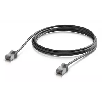 Ubiquiti UniFi Premium Cable de conexión para exteriores, Cat6A, 2 m, negro (UACC-Cable-Patch-Outdoor-C6A-2M-BK)