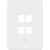 Ubiquiti Placa de pared universal Keystone 4 puertos vertical - Acabado limpio y personalizable (UACC-WP-KEYSTONE-V-4P)