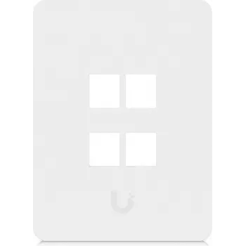Ubiquiti Placa de pared universal Keystone 4 puertos vertical - Acabado limpio y personalizable (UACC-WP-KEYSTONE-V-4P)