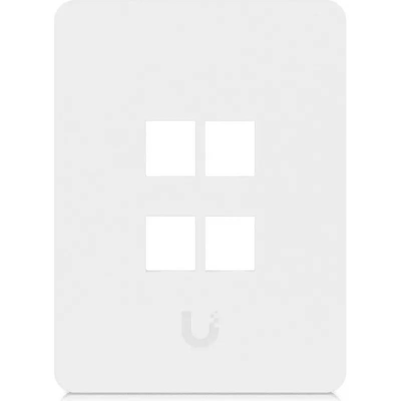 Ubiquiti Placa de pared universal Keystone 4 puertos vertical - Acabado limpio y personalizable (UACC-WP-KEYSTONE-V-4P)