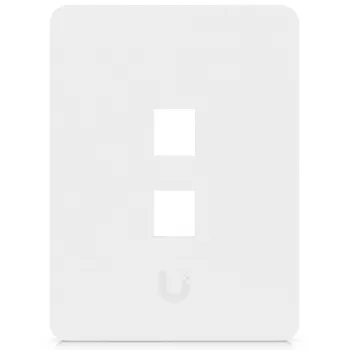 Ubiquiti Placa de pared universal Keystone Clean, acabado personalizable, 2 puertos vertical (UACC-WP-KEYSTONE-V-2P)