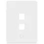 Ubiquiti Placa de pared universal Keystone Clean, acabado personalizable, 2 puertos vertical (UACC-WP-KEYSTONE-V-2P)
