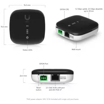 UBIQUITI WAVE-FIBER-ONU-20 GPON ONT 2,5 Gbps hasta 20 km, pack de 20