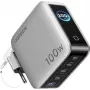 UGREEN 100W GaN Tech Nexode Pro Cargador de pared 5 en 1 con pantalla inteligente y control táctil, 4x USB-C y 1x USB-A, gris 65620