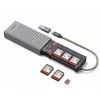 UGREEN Lector de tarjetas SD/Micro-SD USB 3.0 2 en 1 con estuche de almacenamiento, Gris