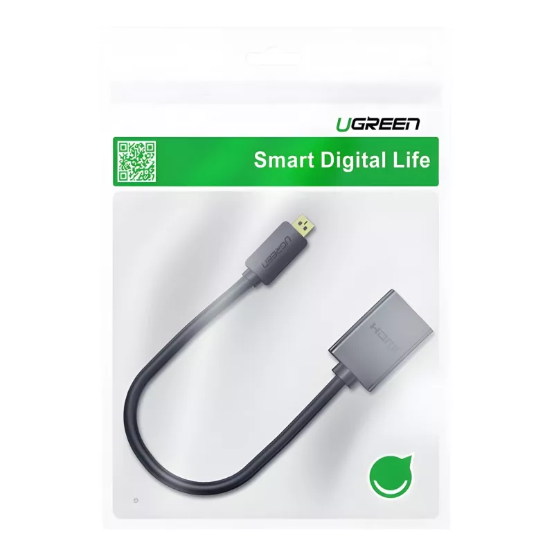UGREEN 20134-20134 adaptador Micro-HDMI macho a HDMI hembra - Negro