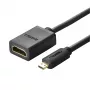 UGREEN 20134-20134 adaptador Micro-HDMI macho a HDMI hembra - Negro