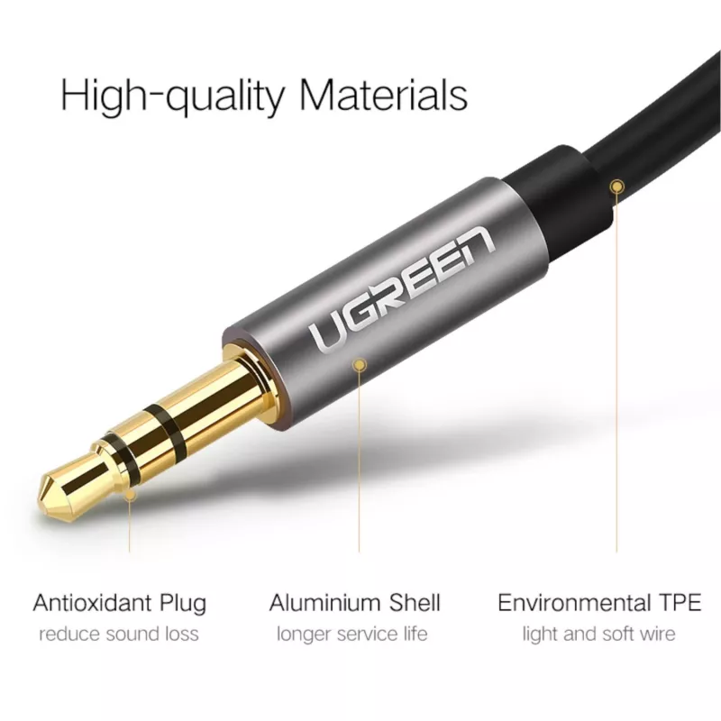 UGREEN Cable de audio AUX 3.5mm 3m Negro