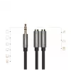 UGREEN cable divisor de audio estéreo Aux de 3.5mm con trenzado 20cm negro