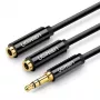 UGREEN cable divisor de auriculares de 3,5mm AUX divisor en Y 25cm negro (20816)