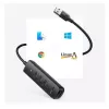 UGREEN hub USB 4 en 1 4x USB-A 3.0 PD DC 12V 0,25m negro (CM416 10915)