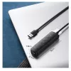 UGREEN hub USB 4 en 1 4x USB-A 3.0 PD DC 12V 0,25m negro (CM416 10915)