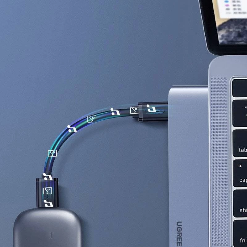 UGREEN 60559 hub USB-C 5 en 2 para MacBook Pro/Air, USB-C PD 100W, HDMI 4K, 3x USB 3.0