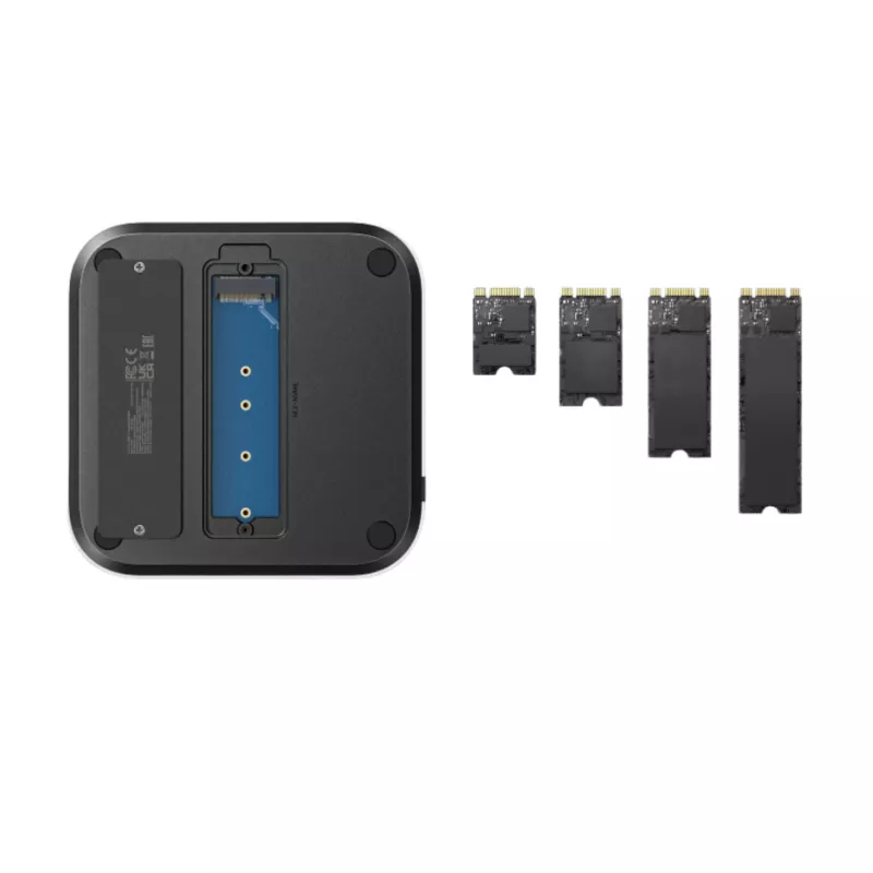 UGREEN CM841 estación de acoplamiento USB-C 11 en 1 para Mac Mini M4/M4 Pro, 3x USB-A 3.2, 2x USB-C 3.2, 2x USB-A 3.0, NVMe, SD/TF, gris