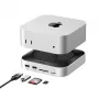 UGREEN CM841 estación de acoplamiento USB-C 11 en 1 para Mac Mini M4/M4 Pro, 3x USB-A 3.2, 2x USB-C 3.2, 2x USB-A 3.0, NVMe, SD/TF, gris