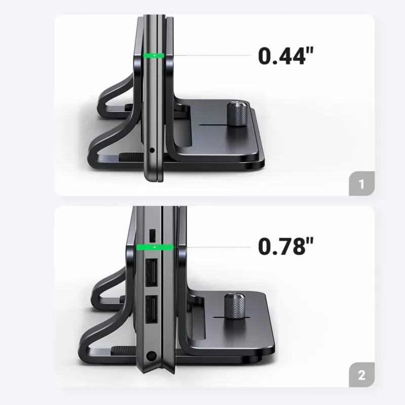 UGREEN soporte vertical de aluminio para MacBook portátil tableta (20471 LP258) gris oscuro
