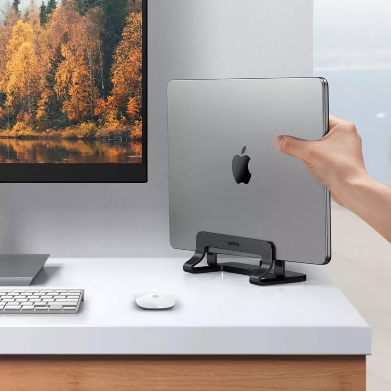 UGREEN soporte vertical de aluminio para MacBook portátil tableta (20471 LP258) gris oscuro