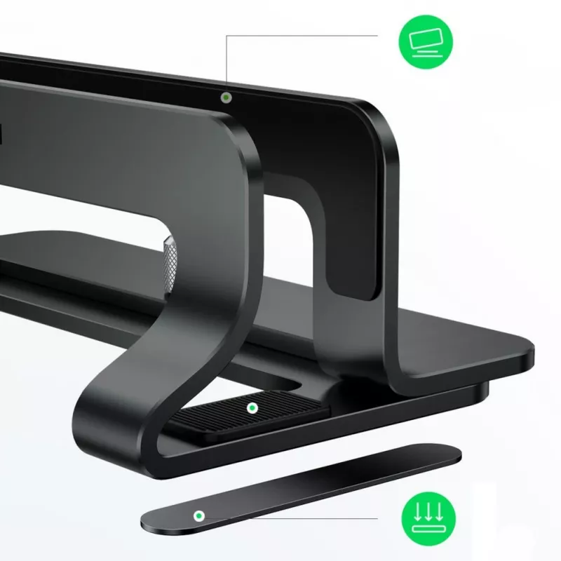 UGREEN soporte vertical de aluminio para MacBook portátil tableta (20471 LP258) gris oscuro