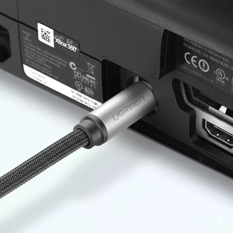 Ugreen AV108 10540 cable de audio digital óptico Toslink/SPDIF 2 m gris