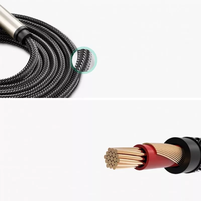 UGREEN AV128 10639 cable mono TS jack 6,35mm a jack 6,35mm 3m - gris