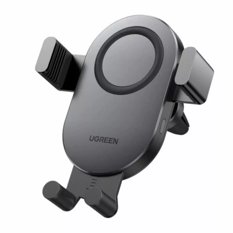 UGREEN Cargador inalámbrico Qi para coche 15W Soporte para móvil en rejilla de ventilación negro (40118 CD256)