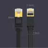 UGREEN cable de red Ethernet Cat 7 STP 10m negro plano RJ45 LAN 10 Gbps