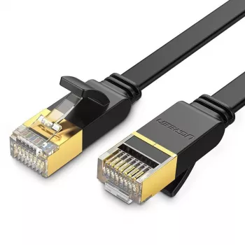 UGREEN Cable de red Ethernet Cat 7 STP 10m negro plano RJ45 LAN 10 Gbit/s