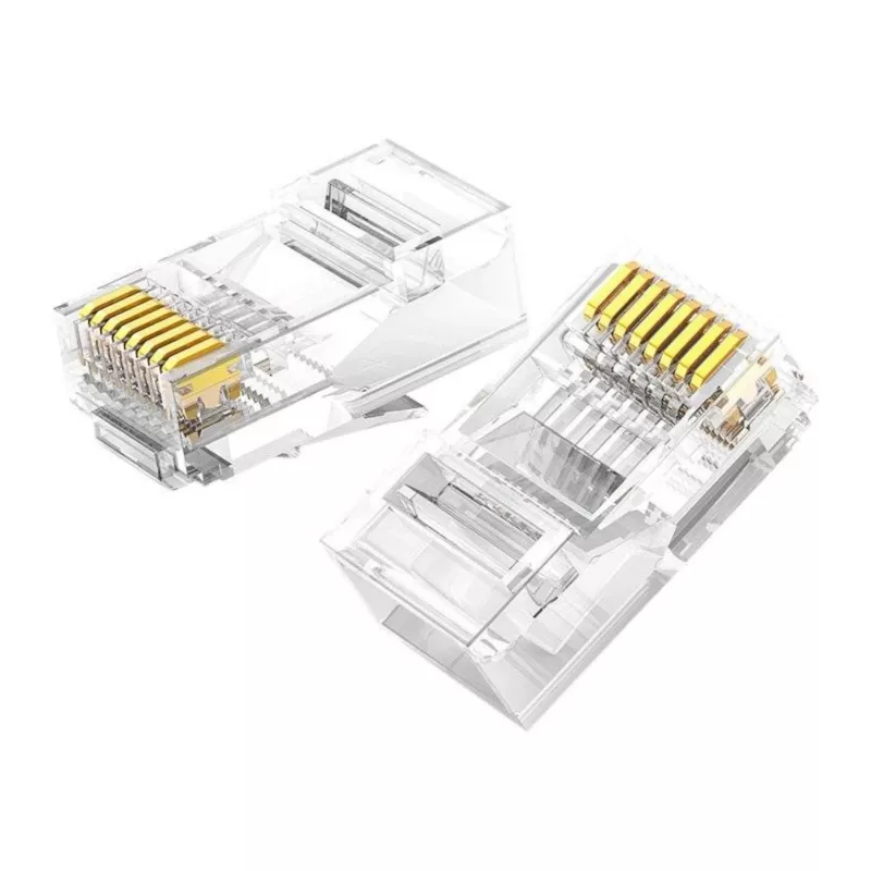 UGREEN Conector modular RJ45 Cat6 - transparente con contactos dorados (10 uds.)