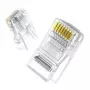 UGREEN Conector modular RJ45 Cat6 - transparente con contactos dorados (10 uds.)