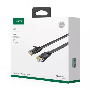 UGREEN cable patch Ethernet Cat6 UTP RJ45, 15 m, negro