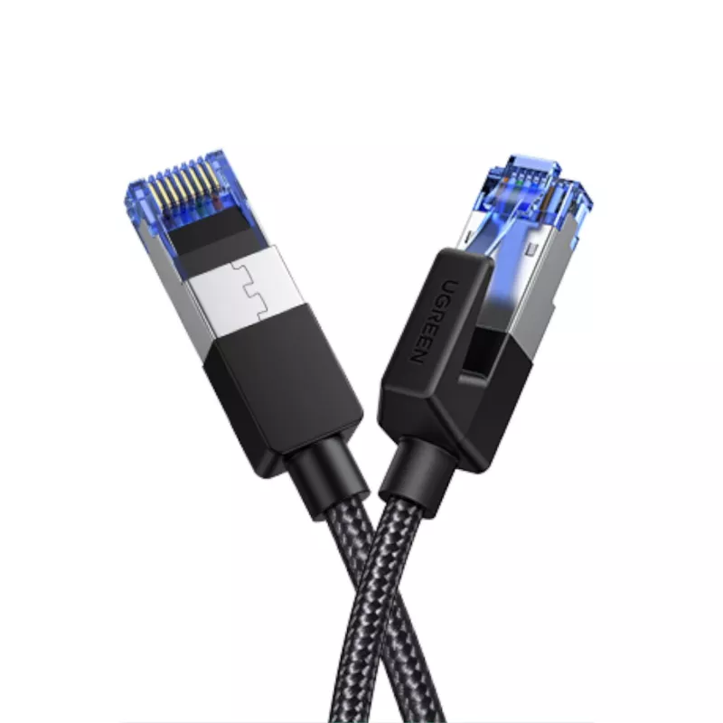 Cable Ethernet Cat8 de nailon trenzado UGREEN - 40Gbps con conectores modulares - 1m
