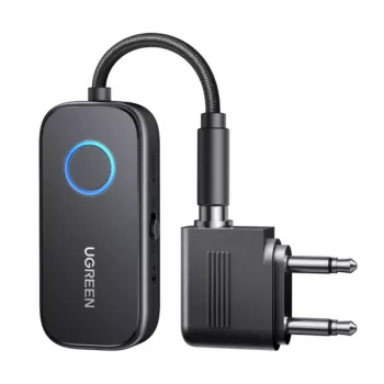 UGREEN CM672 Transmisor y receptor Bluetooth 5.3 Adaptador con aptX HD, baja latencia, USB-C, 3,5 mm AUX