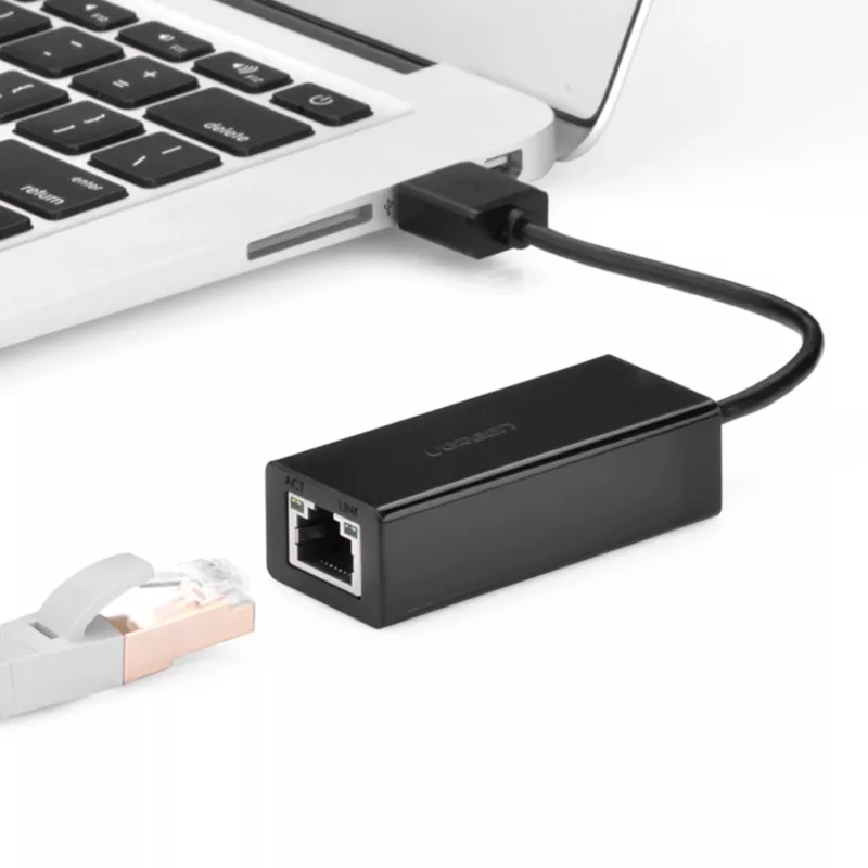 UGREEN CR110 Adaptador USB 2.0 a RJ45 Ethernet - Negro