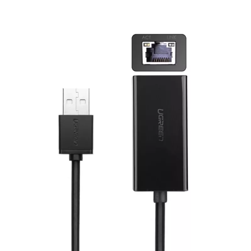 UGREEN CR110 Adaptador USB 2.0 a RJ45 Ethernet - Negro