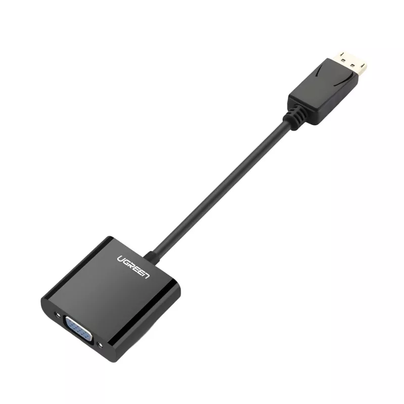 Convertidor UGREEN DisplayPort macho a VGA hembra, adaptador activo, Full HD 1080p, dorado, negro