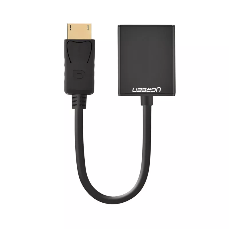 Convertidor UGREEN DisplayPort macho a VGA hembra, adaptador activo, Full HD 1080p, dorado, negro