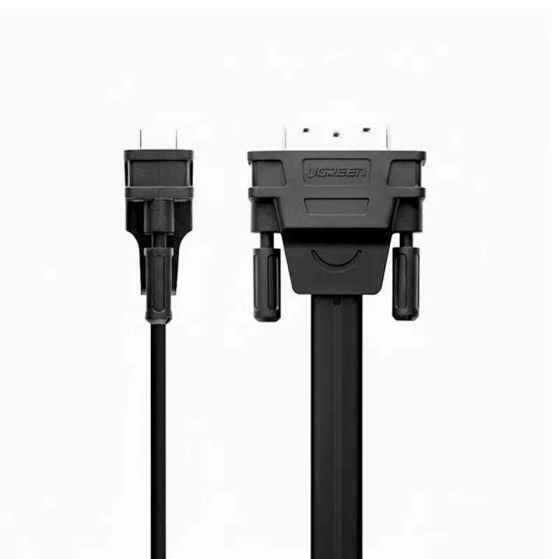 UGREEN Adaptador de vídeo activo DVI-D 24+1 a VGA (conector macho a conector hembra) – negro