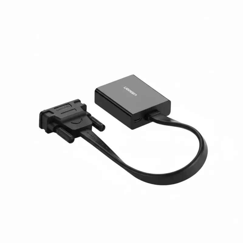 UGREEN Adaptador de vídeo activo DVI-D 24+1 a VGA (conector macho a conector hembra) – negro