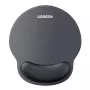 Alfombrilla de ratón ergonómica UGREEN LP668 – reposamuñecas de gel, superficie de tela lisa, base de goma antideslizante, negro