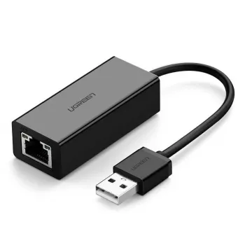 Ugreen Tarjeta de red externa RJ45 - USB 2.0 100 Mbps Ethernet Negro (CR110 20254)