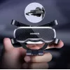 UGREEN Soporte de móvil Gravity Auto para salpicadero y parabrisas, soporte universal para smartphone con ventosa fuerte, giro 360°, brazo telescópico, desbloqueo con un botón, negro