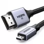 Cable UGREEN HD164 Micro HDMI a HDMI 2.1 8K 2m gris