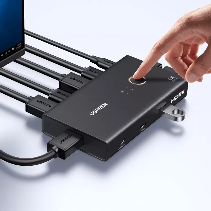 UGREEN Conmutador KVM HDMI 2.0 2-in-1 out