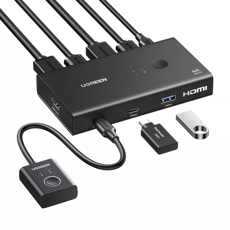 UGREEN Conmutador KVM HDMI 2.0 2-in-1 out