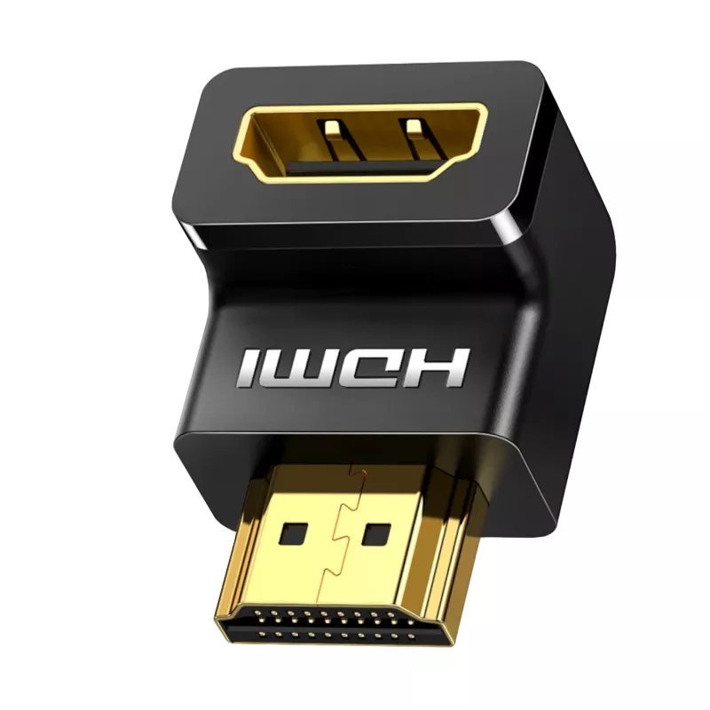 UGREEN Adaptador HDMI en ángulo 90 grados hacia abajo 4K 60Hz HD112 negro