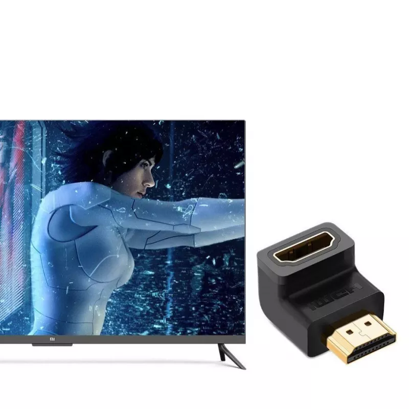UGREEN Adaptador HDMI en ángulo 90 grados hacia abajo 4K 60Hz HD112 negro